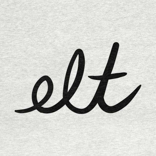 ELT Clothing Cursive Logo Black | Pocket by ELTClothing